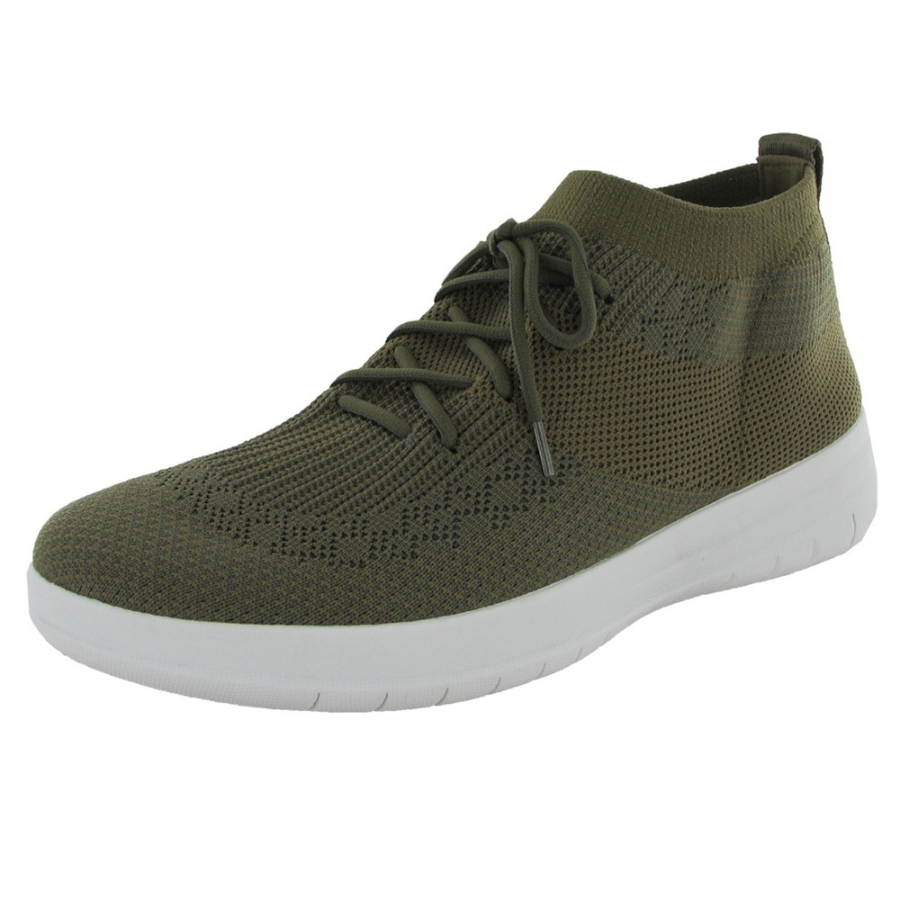 Fitflop Uberknit Slip On High Top Sneakers Olive Green Men’s Size 12